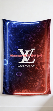 LV Neon Bubble Blanket LV Red Blue Neon Throw 074